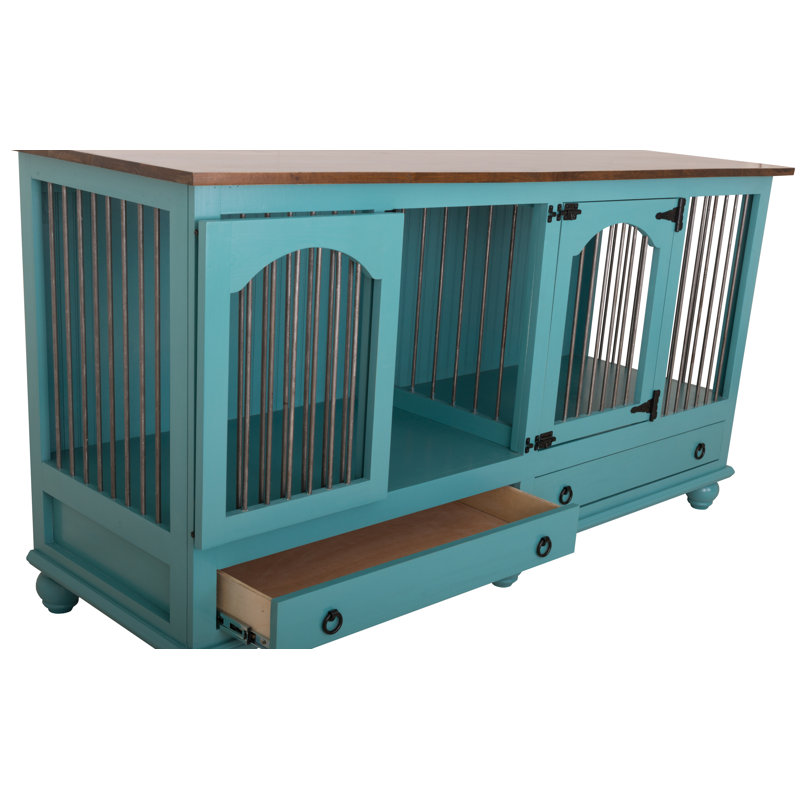 Tucker Murphy Pet™ Stelly Large Double Wide Credenza Pet Crate Wayfair